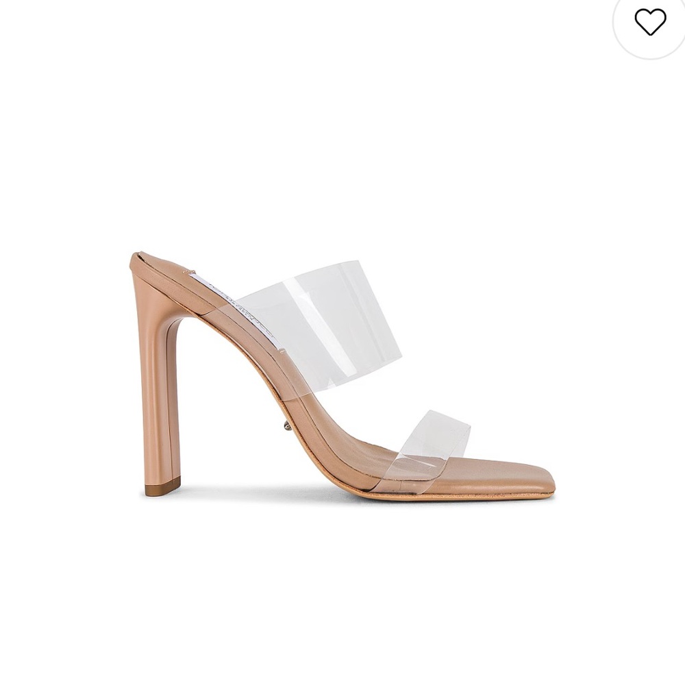 Tony Bianco Tan Heels with Clear Straps and Stiletto